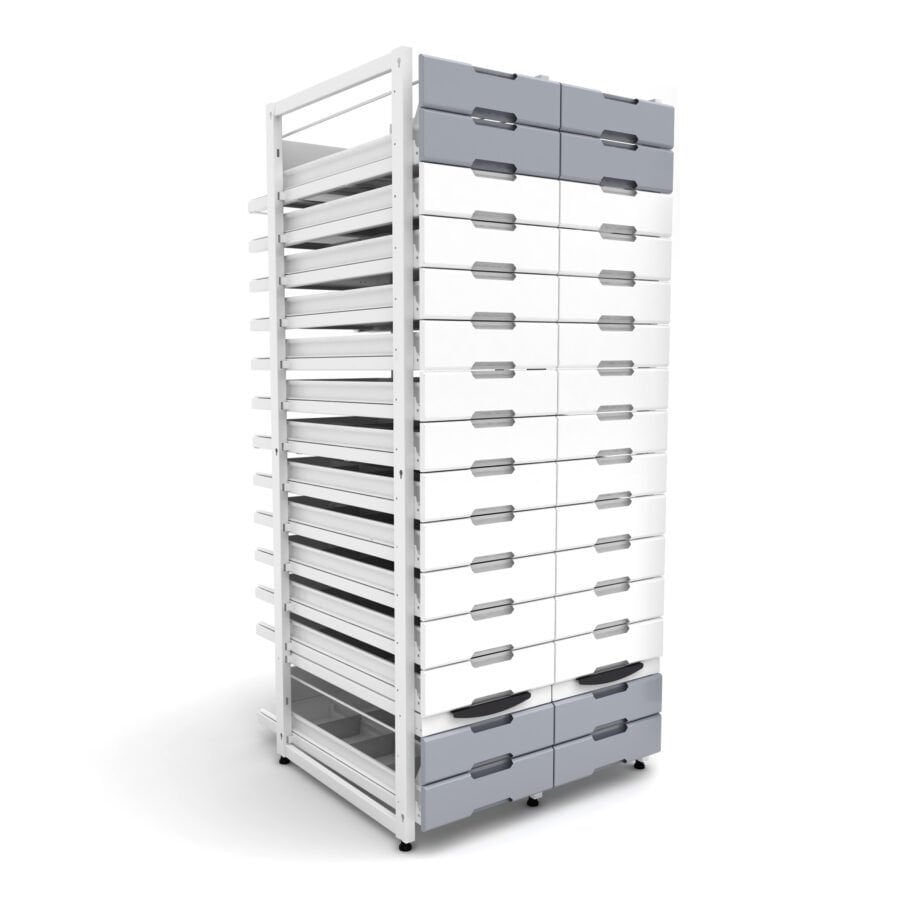 Çift Üniteli Eczane Rafı SE.60.10.02