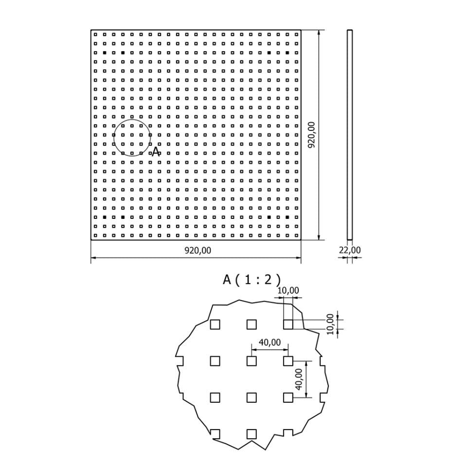 Delikli Takım Asma Panosu SE.36.16.01