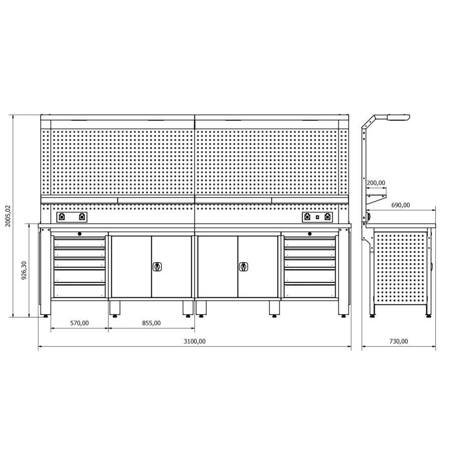 Plus Çalışma Tezgahı SE.36.17.75