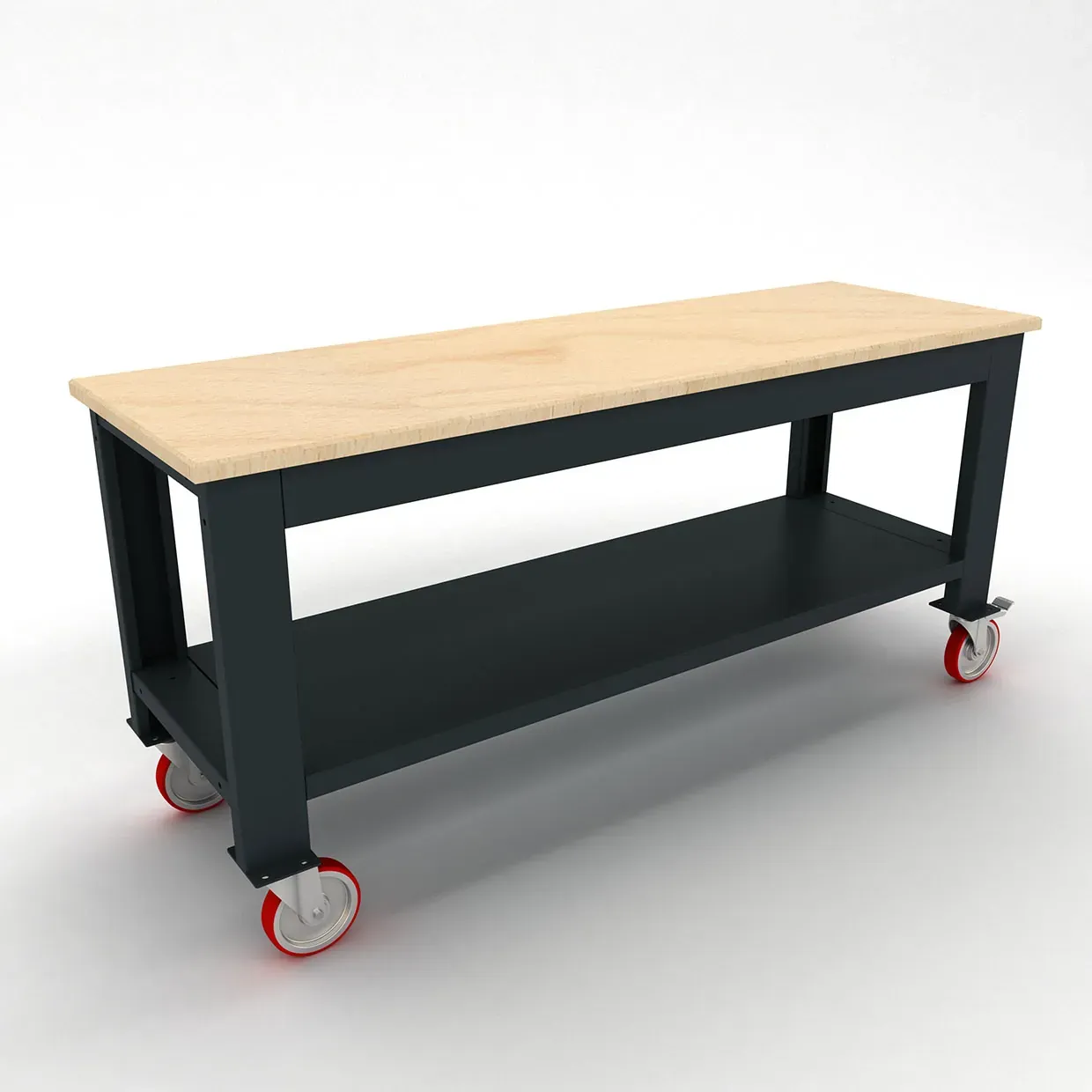 SE.65.17.04 Tekerlekli Ahşap Tablalı Taşıma Arabası (1700 mm genişlik)