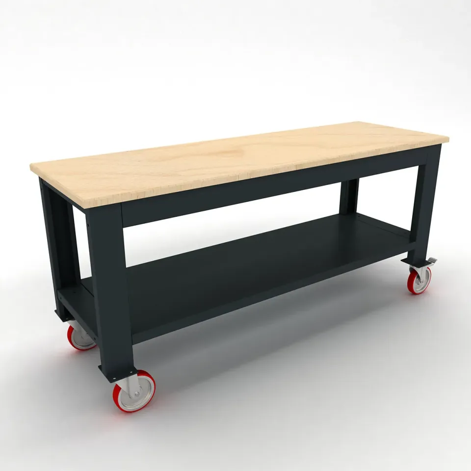 SE.65.17.04 Tekerlekli Ahşap Tablalı Taşıma Arabası (1700 mm genişlik)