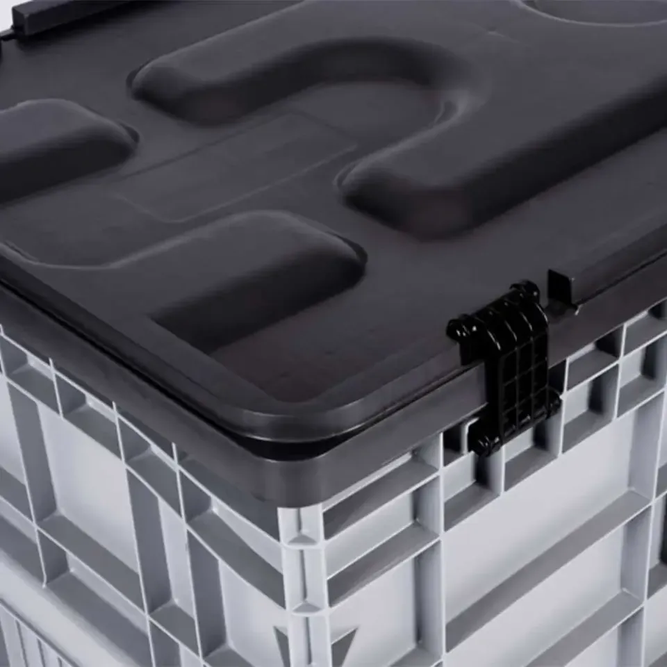 Kapalı Tip Tekerlekli Plastik Konteyner Kasa (Menteşe Kapaklı) SE.79.11.03