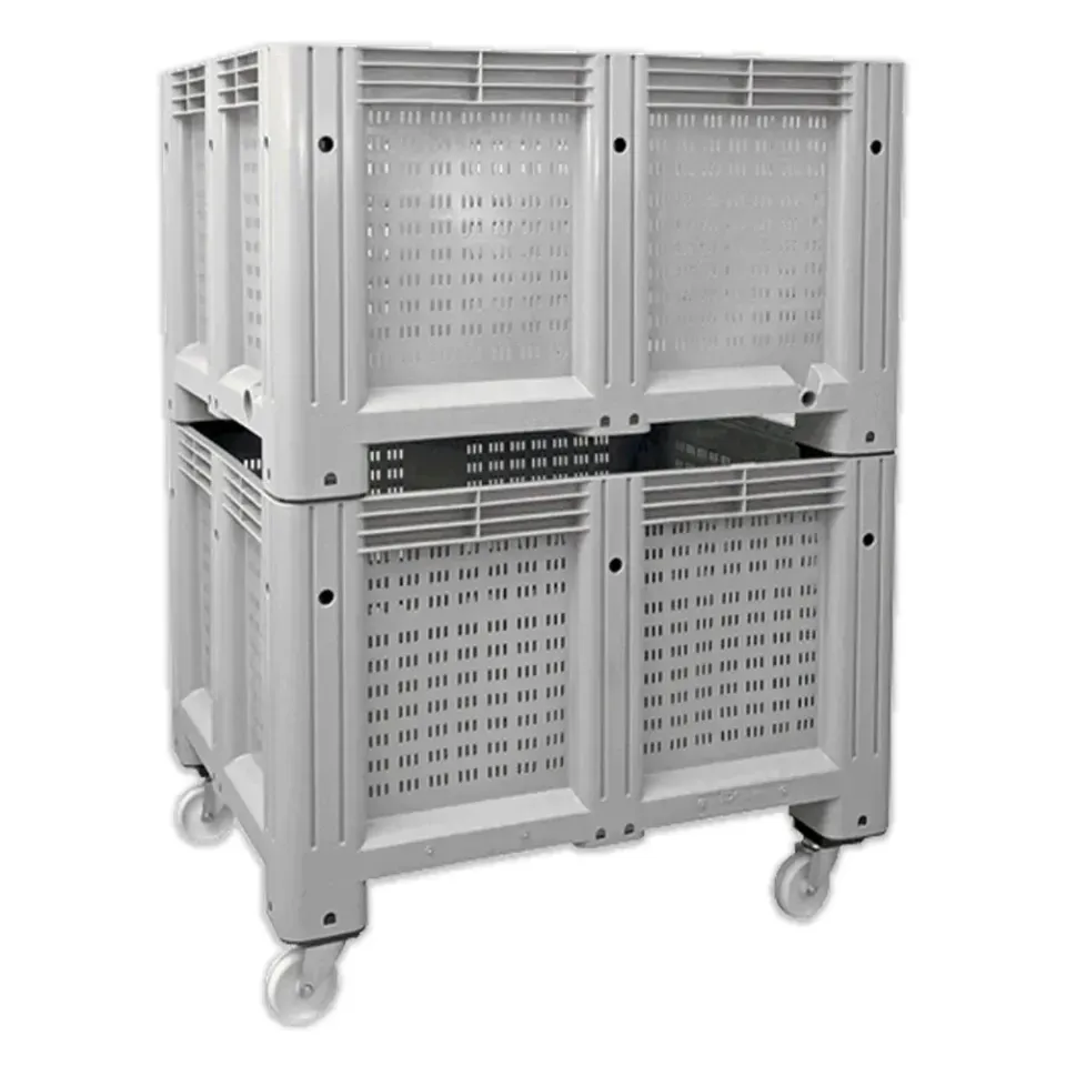 Delikli Tip Tekerlekli Plastik Konteyner Kasa SE.79.11.08