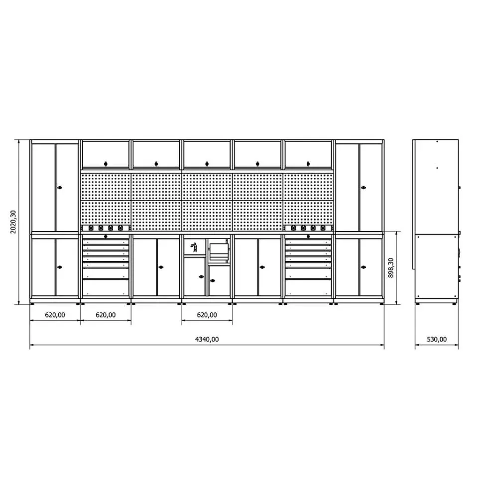 Modüler Çalışma Tezgahı - Endüstriyel İş Tezgahı SE.36.18.41