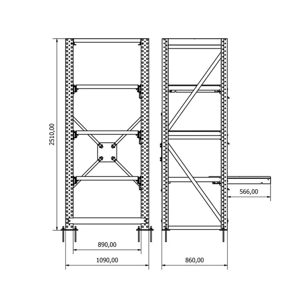 Çekmeceli Kalıp Rafı %65 SE.2552.0802
