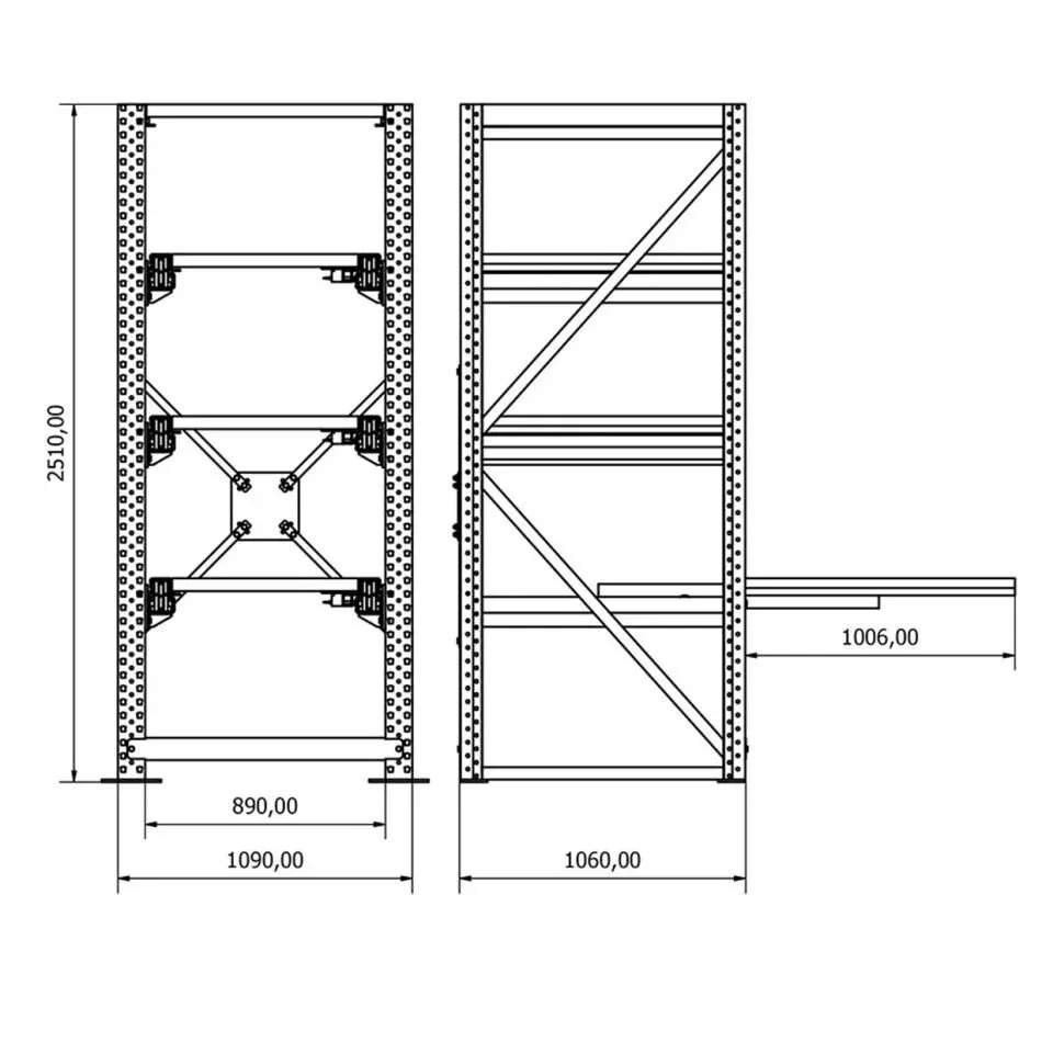 Çekmeceli Kalıp Rafı %100 SE.2552.0811
