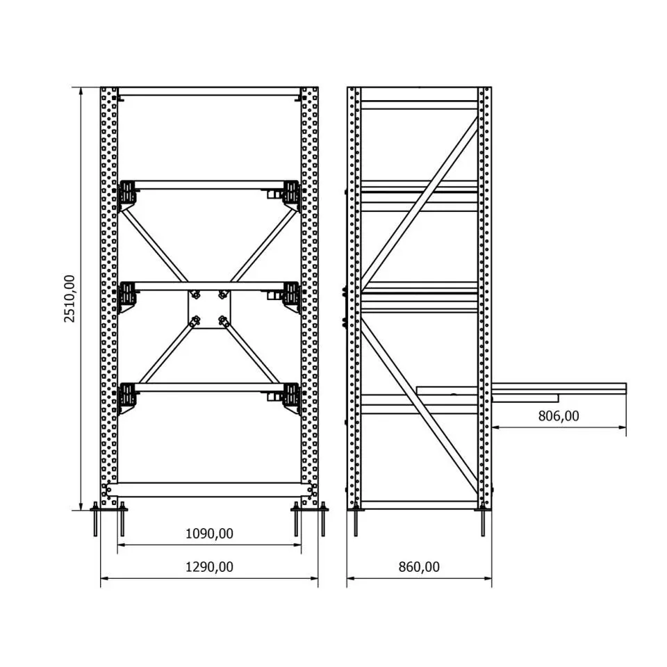 Çekmeceli Kalıp Rafı %100 SE.2552.1001