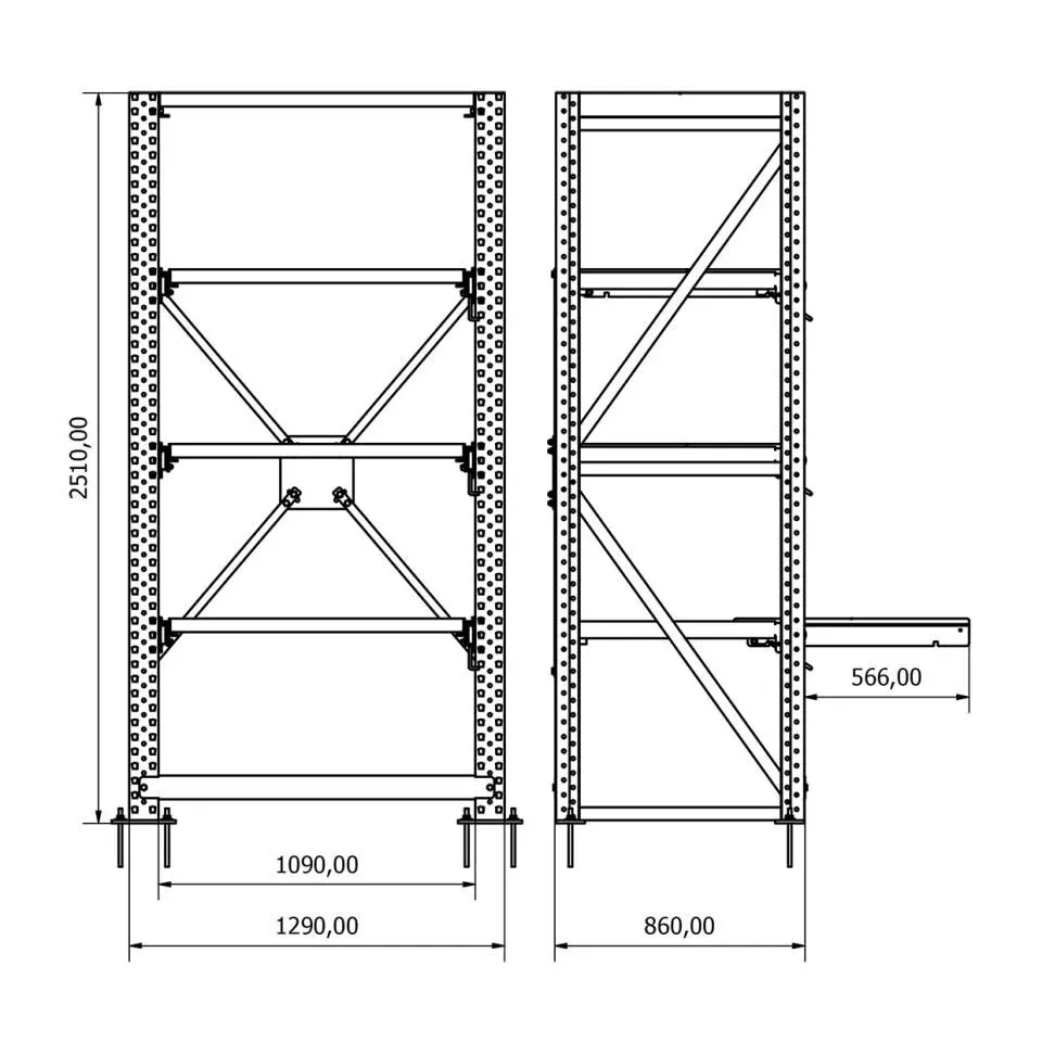 Çekmeceli Kalıp Rafı %65 SE.2552.1002
