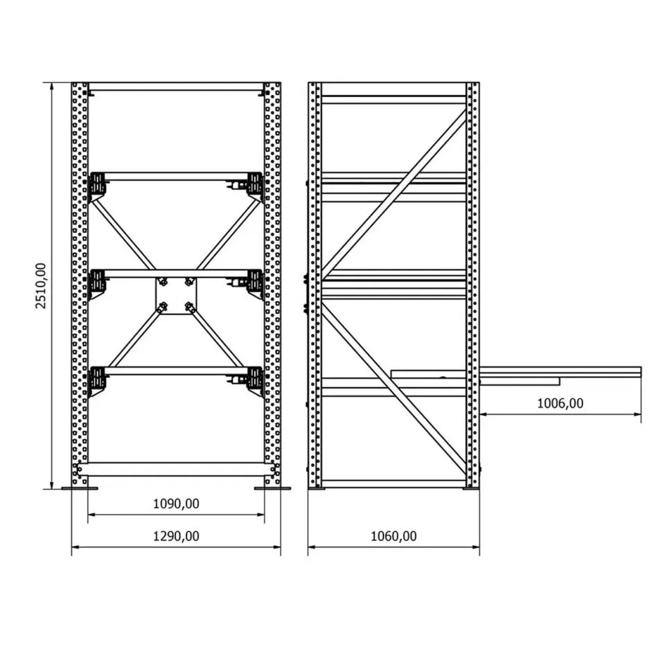 Çekmeceli Kalıp Rafı %100 SE.2552.1011