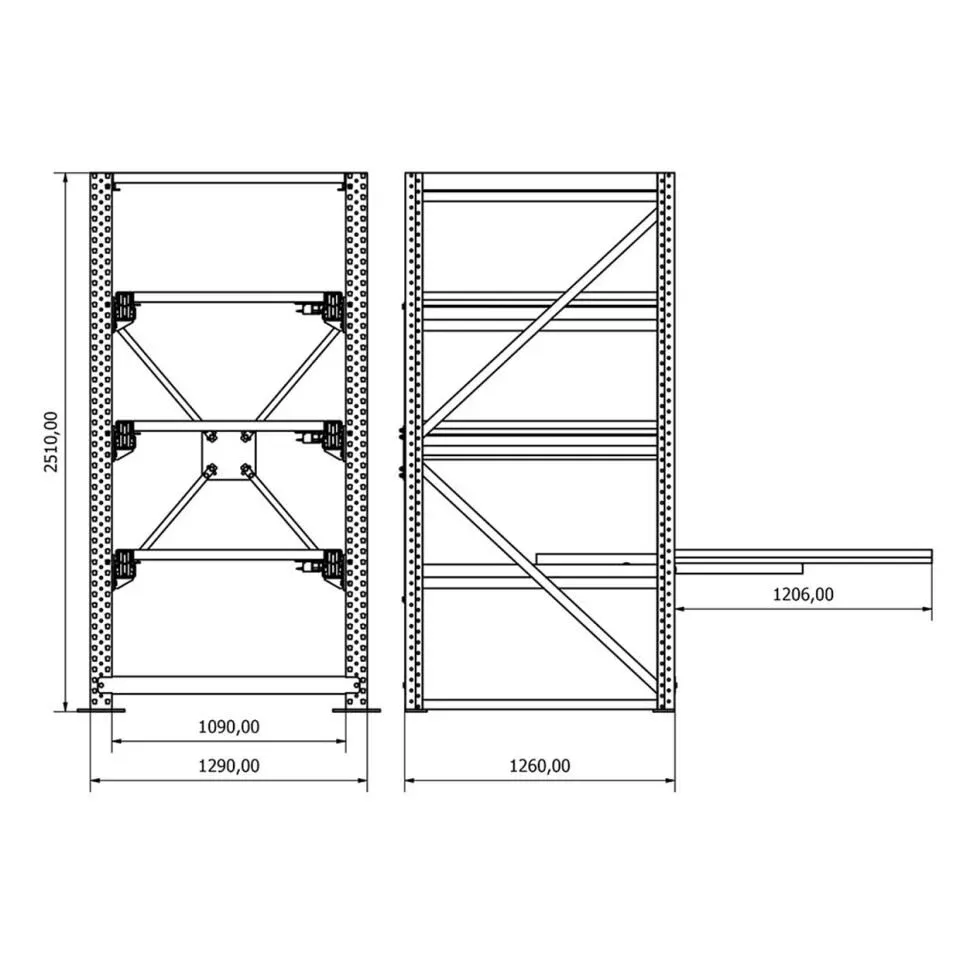 Çekmeceli Kalıp Rafı %100 SE.2552.1021