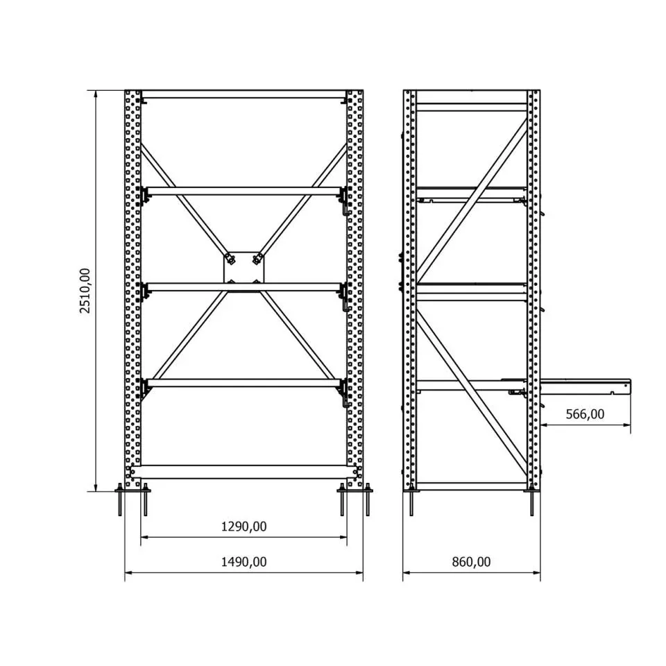 Çekmeceli Kalıp Rafı %65 SE.2552.1202