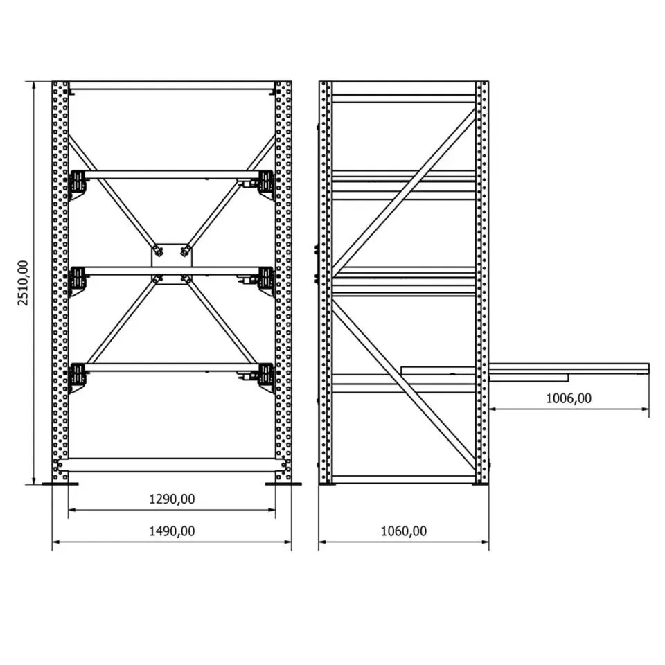 Çekmeceli Kalıp Rafı %100 SE.2552.1211