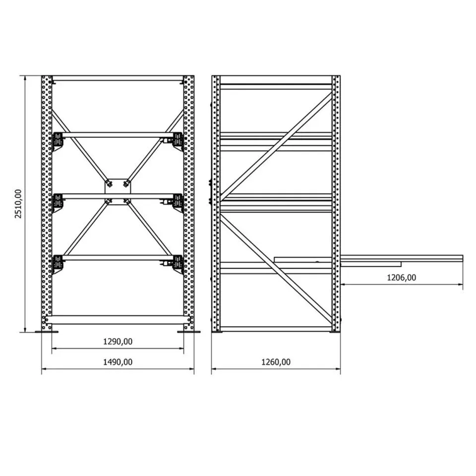 Çekmeceli Kalıp Rafı %100 SE.2552.1221