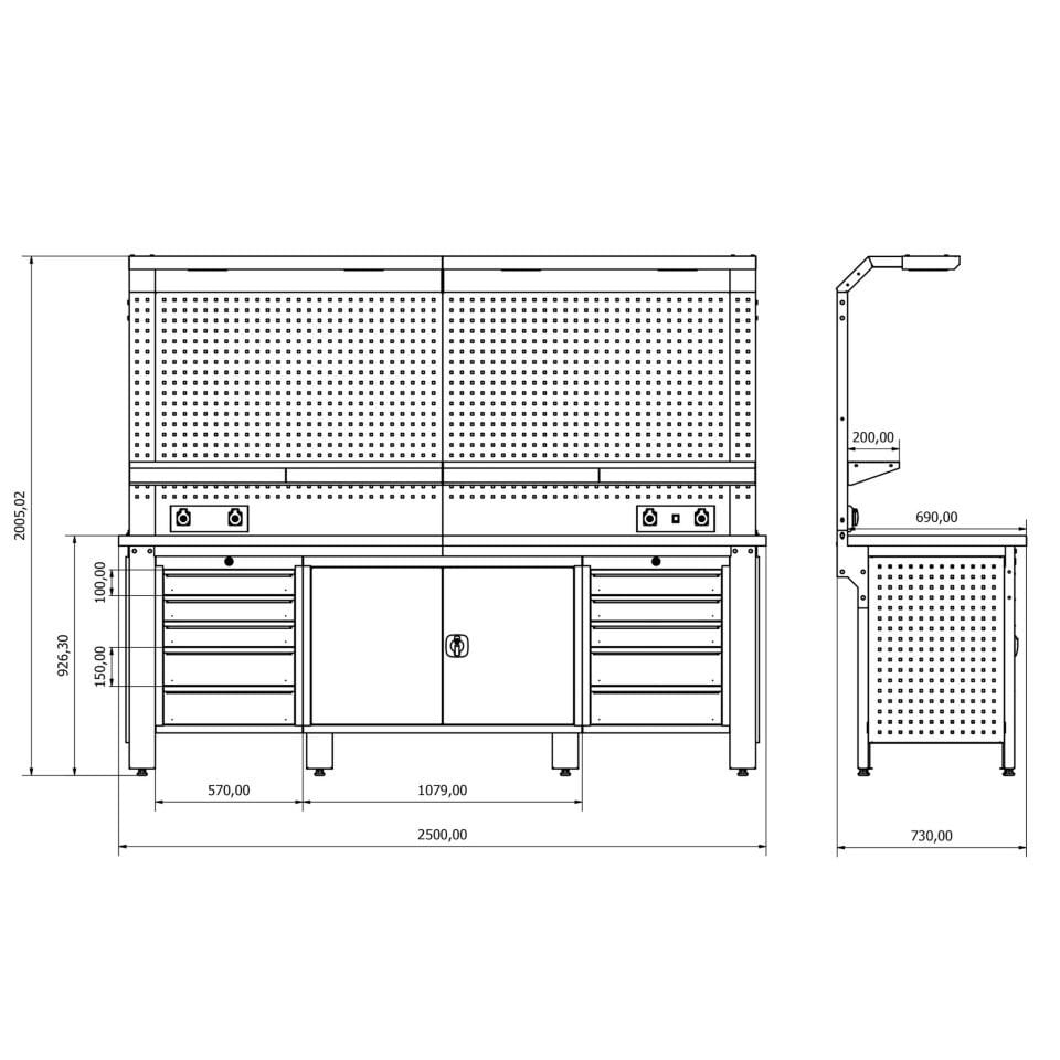 Modüler Çalışma Tezgahı 36.18.33 SE.36.17.31+